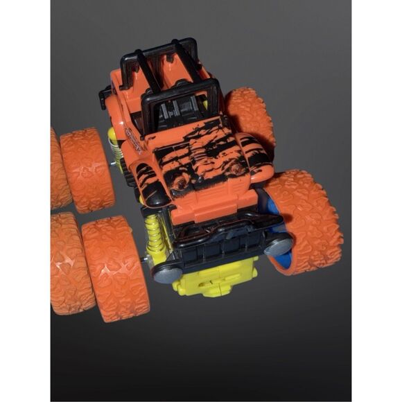 Friction Monster Truck Hummer & Jeep Neon Orange Red Green A32 - Picture 9 of 12